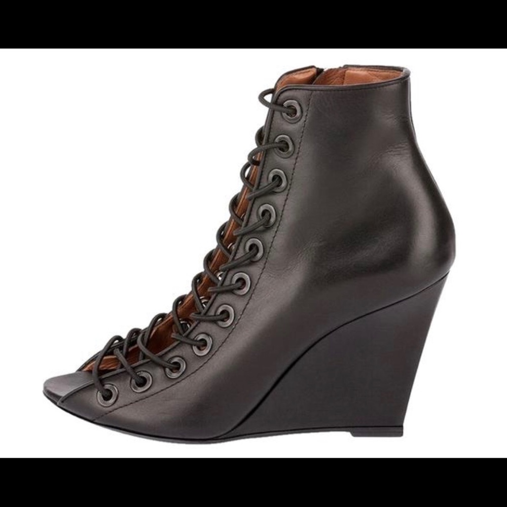 Givenchy Lacef front wedge booties